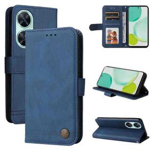 For Huawei nova 11i / Maimang 20 5G / Enjoy 60 Pro Skin Feel Life Tree Metal Button Leather Phone Case (Blue)