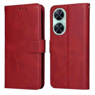 For Huawei nova 11i / Maimang 20 5G / Enjoy 60 Pro Classic Calf Texture Flip Leather Phone Case (Red)