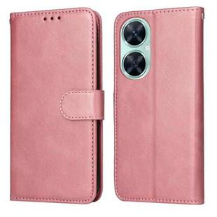 For Huawei nova 11i / Maimang 20 5G / Enjoy 60 Pro Classic Calf Texture Flip Leather Phone Case (Rose Gold)