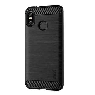 MOFI Brushed Texture Carbon Fiber Soft TPU Case for HTC U12 Life(Black)