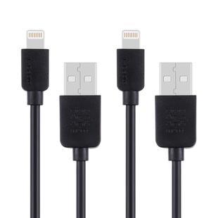 2 PCS HAWEEL 1m High Speed 8 pin to USB Sync and Charging Cable Kit for iPhone, iPad(Black)
