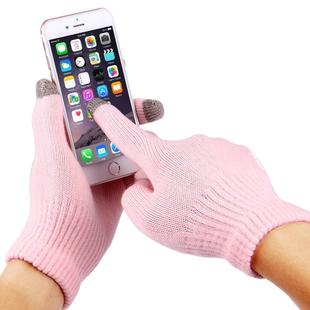 HAWEEL Three Fingers Touch Screen Gloves for Women, For iPhone, Galaxy, Huawei, Xiaomi, HTC, Sony, LG and other Touch Screen Devices(Pink)