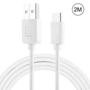 HAWEEL 2m USB-C / Type-C to USB 2.0 Data & Charging Cable(White)
