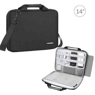HAWEEL 13.0 inch-14.0 inch Briefcase Crossbody Laptop Bag For Macbook, Lenovo Thinkpad, ASUS, HP(Black)
