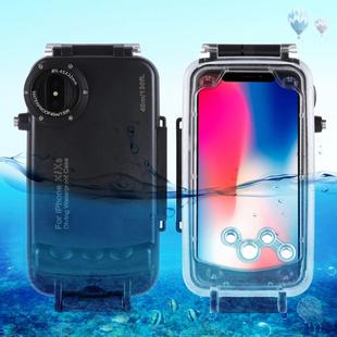 For iPhone X / XS HAWEEL 40m/130ft Diving Case, Photo Video Taking Underwater Housing Cover(Black)