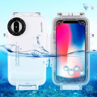 HAWEEL 40m/130ft Diving Case for iPhone X / XS, Photo Video Taking Underwater Housing Cover(White)