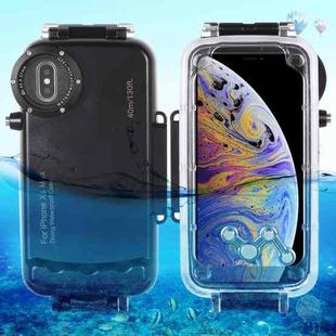 For iPhone XS Max HAWEEL 40m/130ft Waterproof Diving Case, Photo Video Taking Underwater Housing Cover(Black)