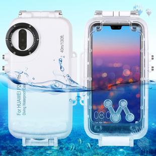 HAWEEL 40m/130ft Waterproof Diving Case for Huawei P20 Pro, Photo Video Taking Underwater Housing Cover(White)