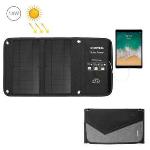 HAWEEL 14W Foldable Solar Panel Charger with 5V / 2.4A Max Dual USB Ports