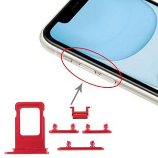 SIM Card Tray + Side Key for iPhone 11(Red)