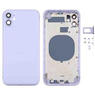 Back Housing Cover with Appearance Imitation of iP12 for iPhone 11(Purple)