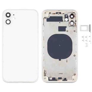 Back Housing Cover with Appearance Imitation of iP12 for iPhone 11(White)