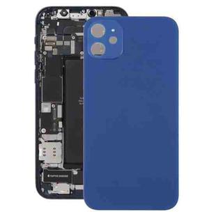 Glass Back Cover with Appearance Imitation of iP12 for iPhone XR(Blue)