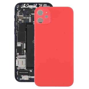 Glass Back Cover with Appearance Imitation of iP12 for iPhone XR(Red)