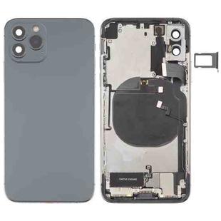 Back Housing Cover with Appearance Imitation of iP12 Pro for iPhone X (with SIM Card Tray & Side Keys & Power + Volume Flex Cable & Wireless Charging Module & Charging Port Flex Cable & Vibrating Motor & Loudspeaker)(Black)