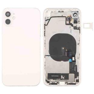Back Housing Cover with Appearance Imitation of iP12 for iPhone XR (with SIM Card Tray & Side Keys & Power + Volume Flex Cable & Wireless Charging Module & Charging Port Flex Cable & Vibrating Motor & Loudspeaker)(Gold)