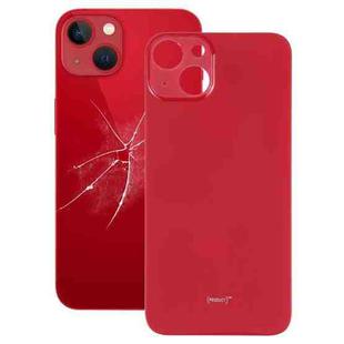 Easy Replacement Big Camera Hole Glass Back Battery Cover for iPhone 13(Red)