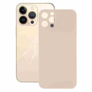 Easy Replacement Big Camera Hole Glass Back Battery Cover for iPhone 13 Pro Max(Gold)