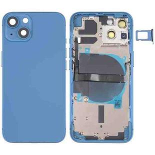 For iPhone 13 Battery Back Cover with Side Keys & Card Tray & Power + Volume Flex Cable & Wireless Charging Module(Blue)