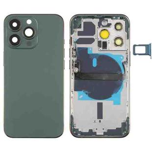For iPhone 13 Pro Battery Back Cover with Side Keys & Card Tray & Power + Volume Flex Cable & Wireless Charging Module(Green)