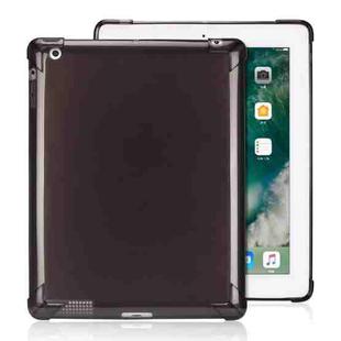 Highly Transparent TPU Full Thicken Corners Shockproof Protective Case for iPad 4 / 3 / 2 (Black)