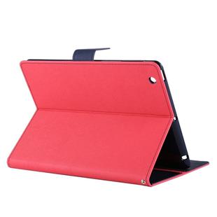 GOOSPERY FANCY DIARY for iPad 4 / 3 / 2 Cross Texture Leather Case with Holder & Card slots & Wallet (Magenta)