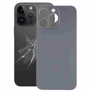 Easy Replacement Big Camera Hole Glass Back Battery Cover for iPhone 14 Pro(Black)