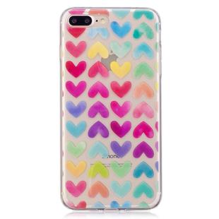Colored Heart Pattern Soft TPU Case for iPhone 8 Plus & 7 Plus