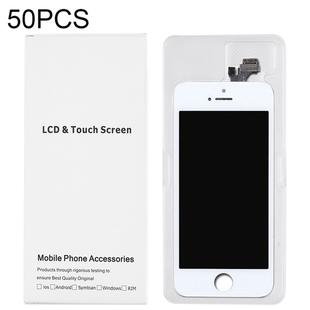 50 PCS Cardboard Packaging White Box for iPhone 5 LCD Screen and Digitizer Full Assembly