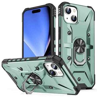 For iPhone 15 Plus Ring Holder Phone Case (Midnight Green)