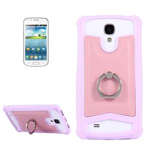 4.0-4.2 inch Universal Crazy Horse Texture PU Leather + Silicone Protective Case with Holder for Sony, Lenovo, huawei, Nokia, Elephone, Vkworld, Leagoo, IPRO and other Smartphones, Size: 13.6x7.3x1cm(Pink)