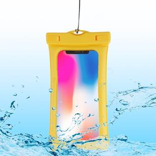 PVC Transparent Airbag Universal Waterproof Bag with Lanyard for Smart Phones below 5.5 inch (Yellow)