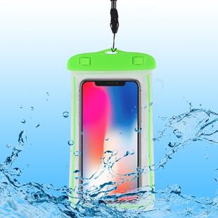 PVC Transparent Universal Luminous Waterproof Bag with Lanyard for Smart Phones below 6.0 inch (Green)