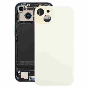 For iPhone 15 Plus Glass Battery Back Cover(Yellow)
