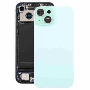 For iPhone 15 Pro Max Glass Battery Back Cover with Camera Lens Cover(Green)