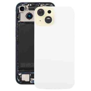 For iPhone 15 Plus Glass Battery Back Cover with Camera Lens Cover(Yellow)