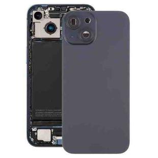 For iPhone 15 Battery Back Cover with Camera Lens Cover + MagSafe Magnet(Black)