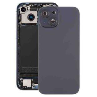 For iPhone 15 Plus Battery Back Cover with Camera Lens Cover + MagSafe Magnet(Black)
