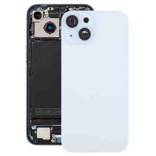 For iPhone 15 Plus Battery Back Cover with Camera Lens Cover + MagSafe Magnet(Blue)