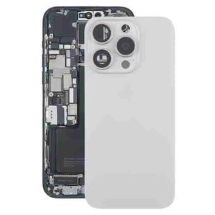 For iPhone 15 Pro Battery Back Cover with Camera Lens Cover + MagSafe Magnet(Titanium)