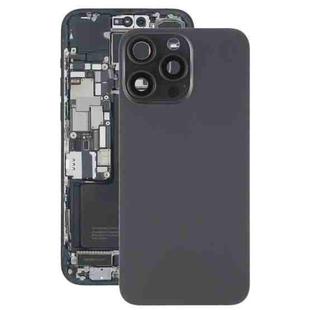 For iPhone 15 Pro Max Battery Back Cover with Camera Lens Cover + MagSafe Magnet(Black)
