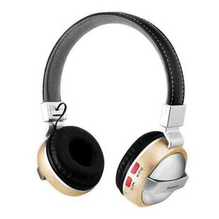 BTH-868 Stereo Sound Quality V4.2 Bluetooth Headphone, Bluetooth Distance: 10m, Support 3.5mm Audio Input & FM(Gold)