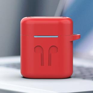 Wireless Earphones Charging Box Silicone Protective Case for Huawei Honor FlyPods / FreeBuds 2(Red)
