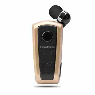 Fineblue F910 CSR4.1 Retractable Cable Caller Vibration Reminder Anti-theft Bluetooth Headset(Gold)