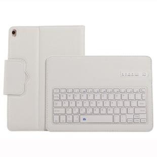 IP09 For iPad 10.2 inch Litchi Texture Detachable ABS Bluetooth Keyboard Leather Tablet Case with Stand Function (White)