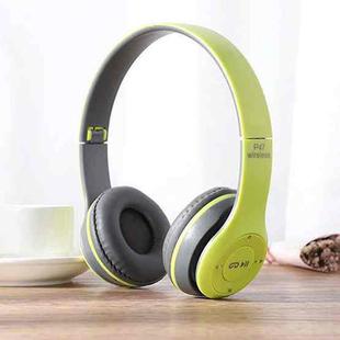 P47 Foldable Wireless Bluetooth Headphone with 3.5mm Audio Jack, Support MP3 / FM / Call (Green)