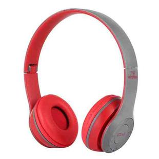P47 Foldable Wireless Bluetooth Headphone with 3.5mm Audio Jack, Support MP3 / FM / Call(Red)