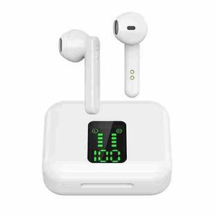 P100pro TWS Bluetooth 5.0 Touch Wireless Bluetooth Earphone with Charging Box & LED Smart Digital Display, Support Siri & Call(White)
