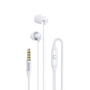 REMAX RM-208 In-Ear Stereo Sleep Earphone with Wire Control + MIC, Support Hands-free(White)