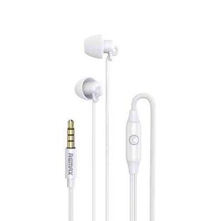 REMAX RM-208 In-Ear Stereo Sleep Earphone with Wire Control + MIC, Support Hands-free(White)